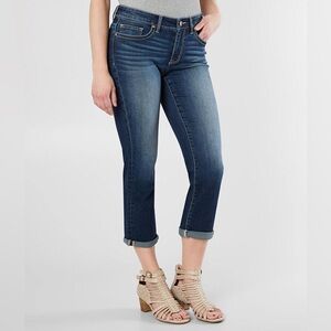 BKE Buckle Jeans Women’s Sz 30 Payton Crop Straight Leg Mid Rise Dark Wash 34x26